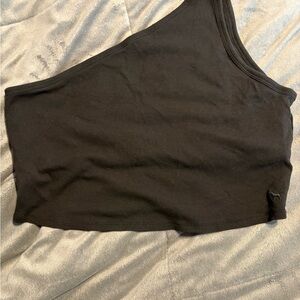 EUC 2x PINK Victoria's Secret Black Ribbed Tank Top